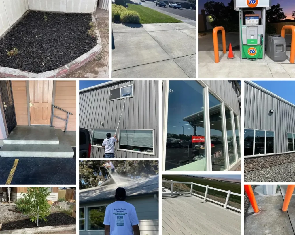 A collage image showcasing the comprehensive services provided by Pacific Clean Pro Wash in Yakima